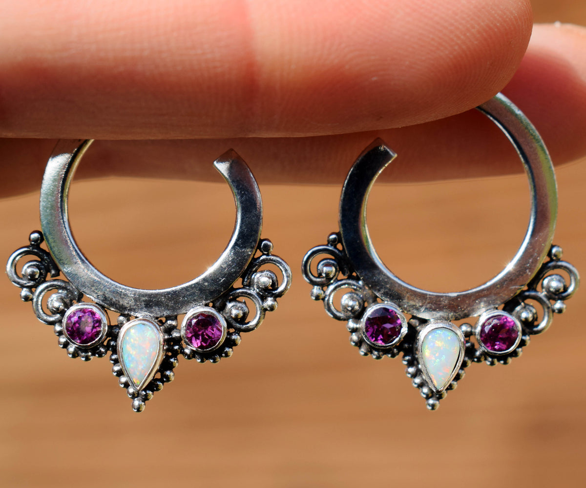 Argollas Basic Opalo Rodolita