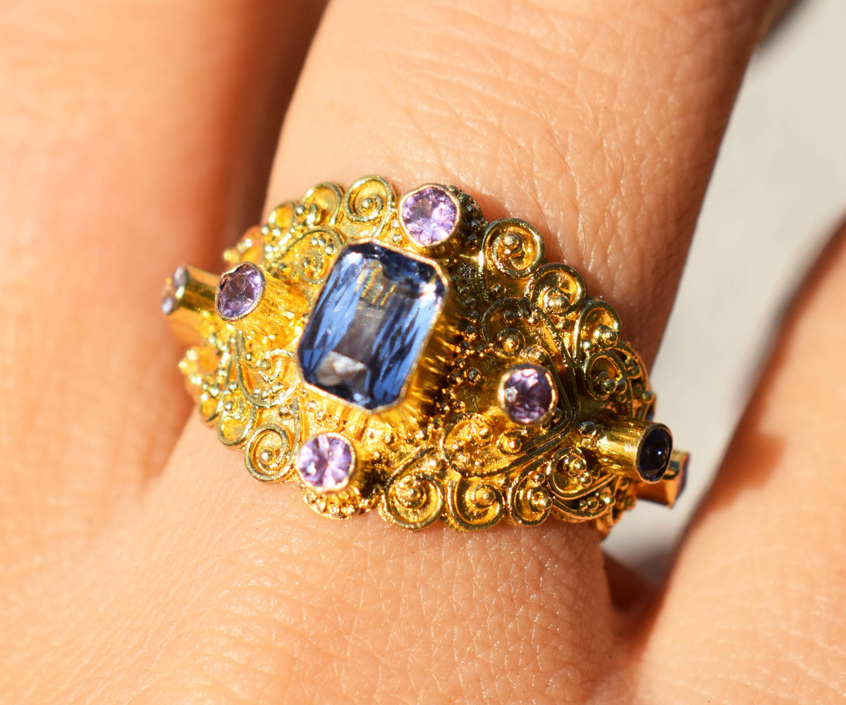 Anillo Kaya Buterfly Tanzanita