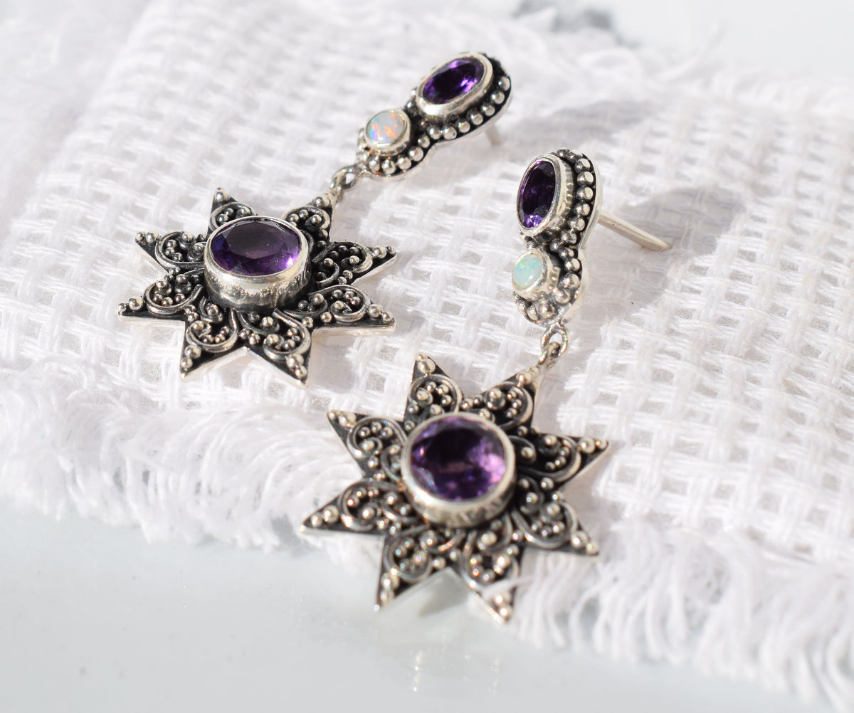 Aros Venus Amatistas