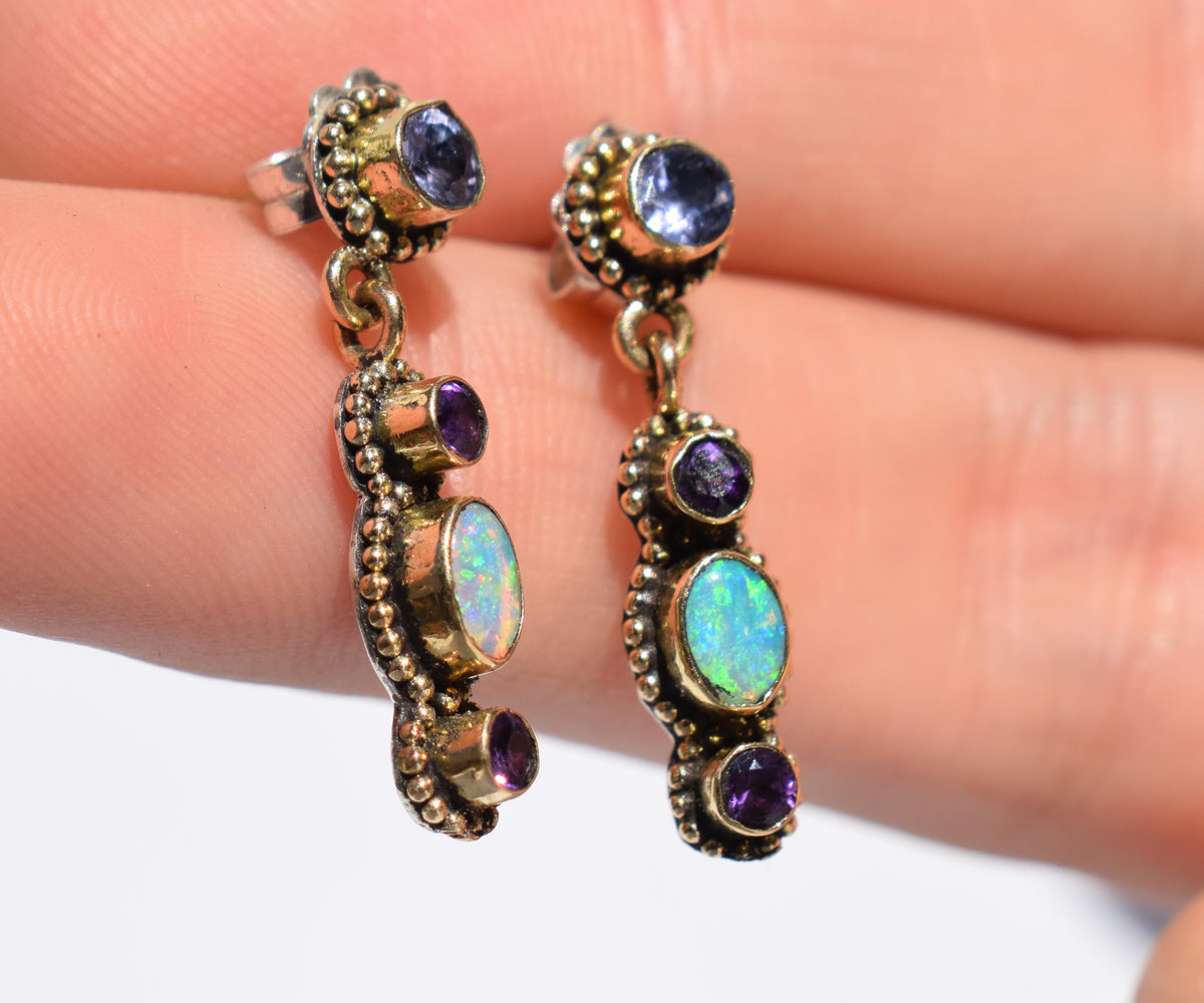 Aros Roma Opalos y Amatistas