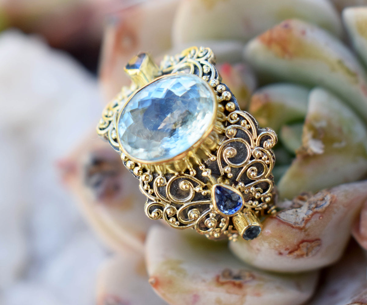 Anillo Atma Aguamarina