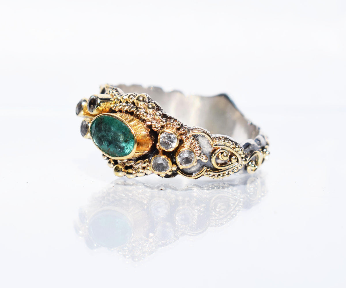 Anillo Azahara Esmeralda