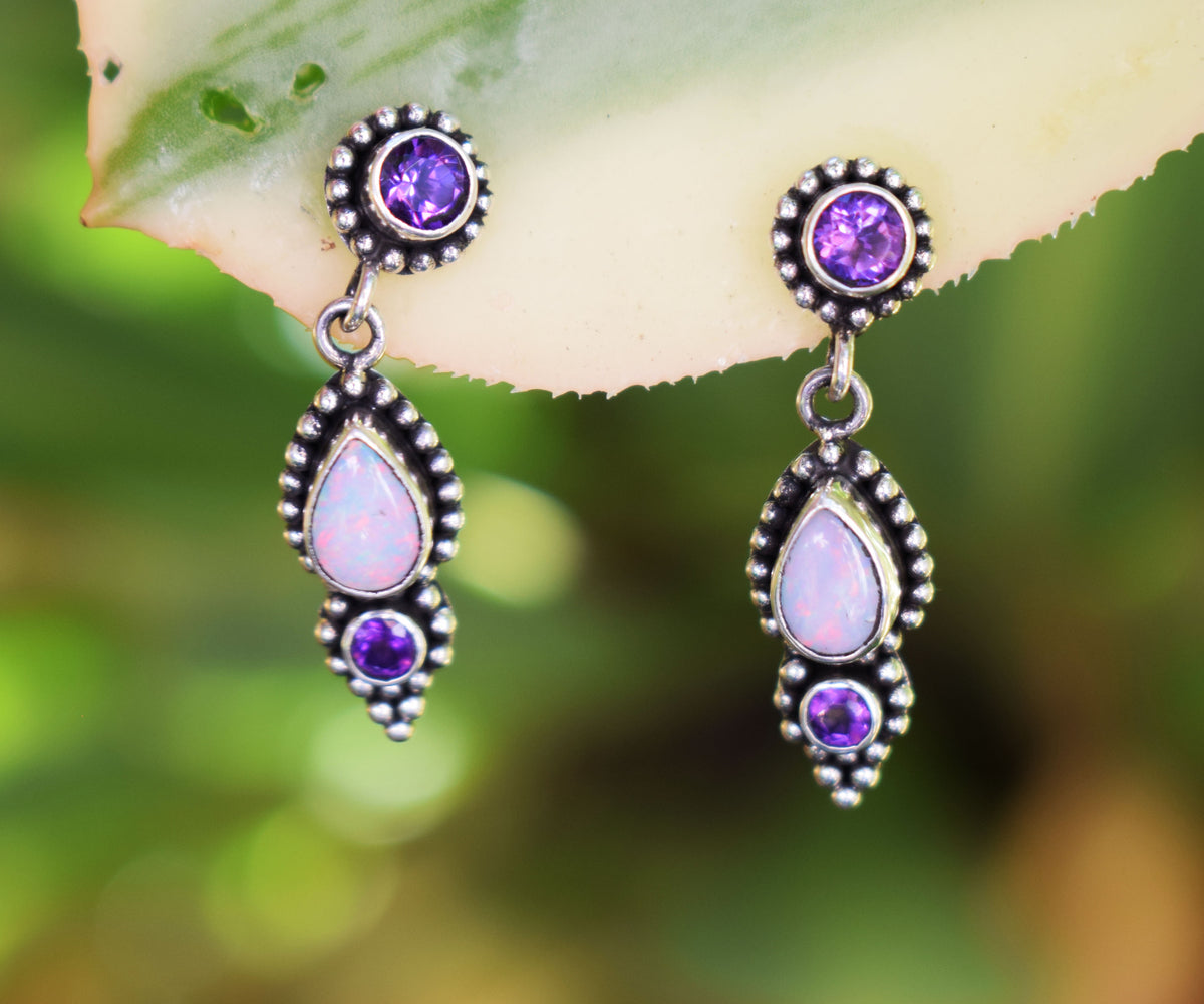 Aros Roma Opalos y Amatistas