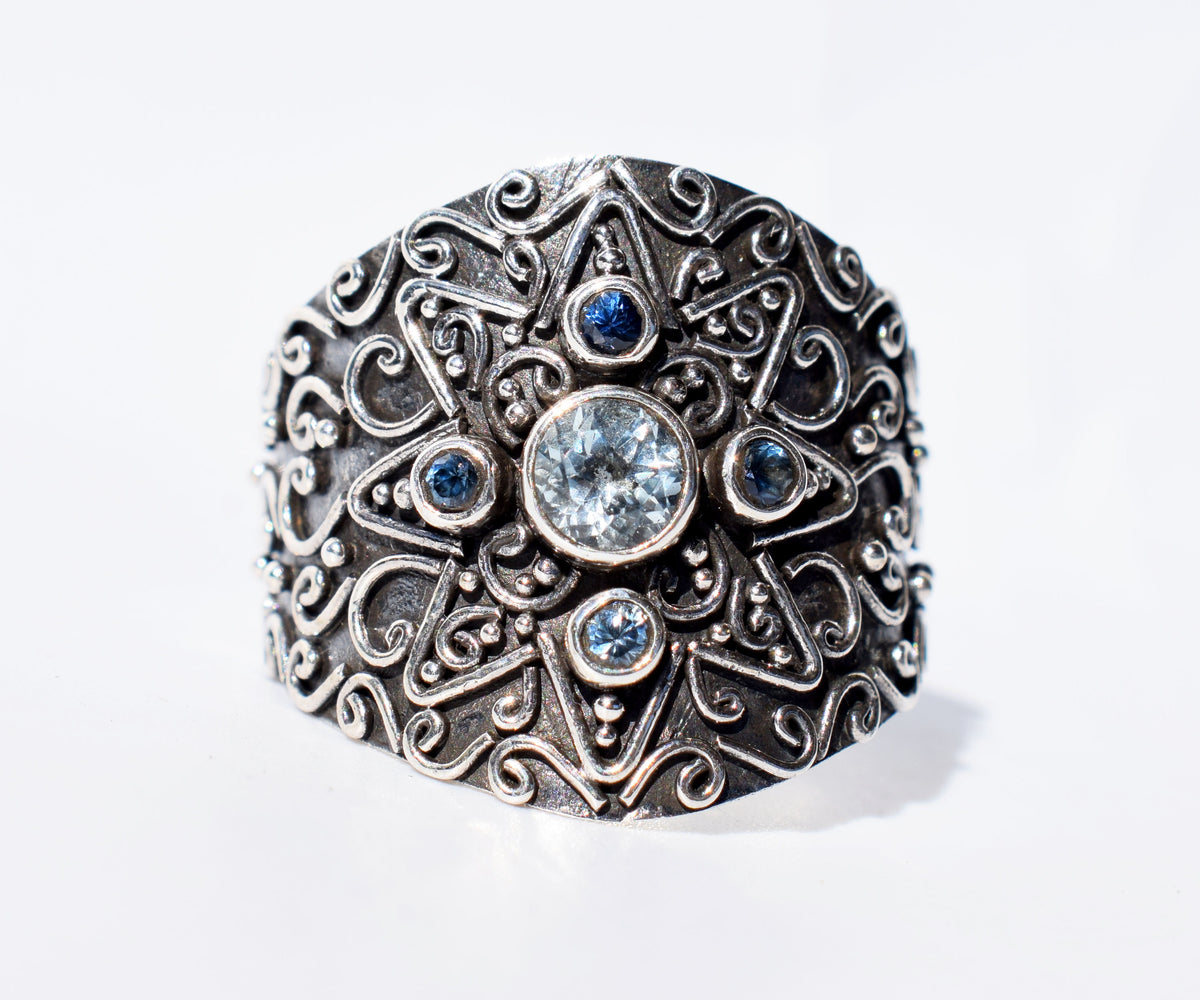 Anillo Venus Aguamarina