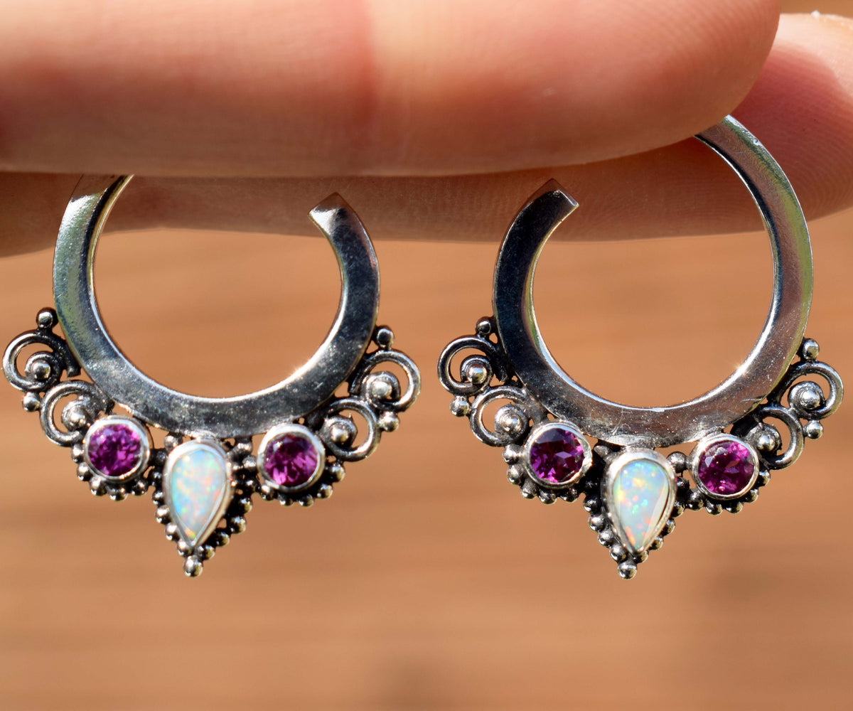 Argollas Basic Opalo Rodolita