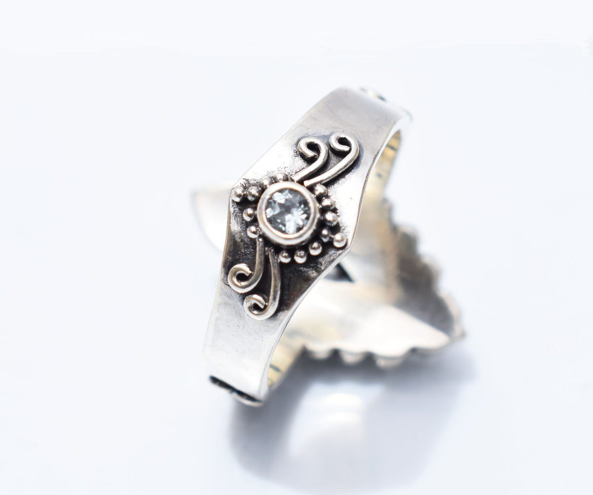 Anillo Kenya Topacio Blanco