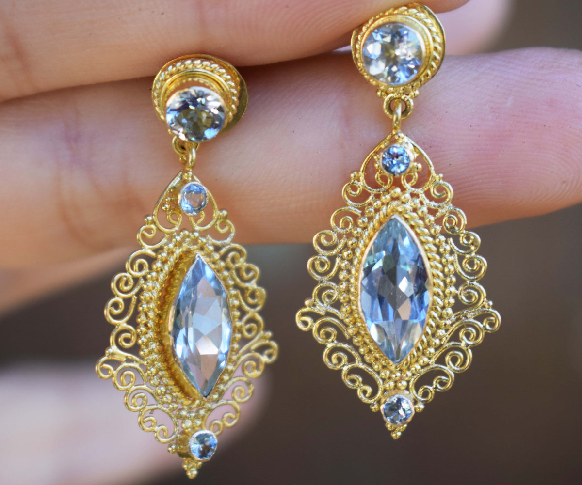 Aros Gold Jaipur Aguamarina