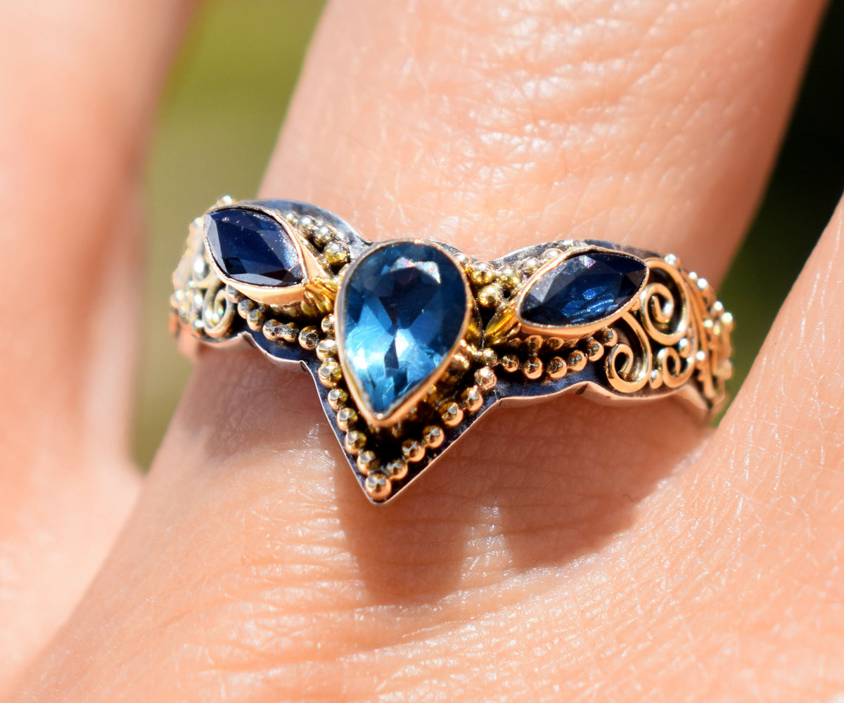 Anillo Fusion Marquise Topacio