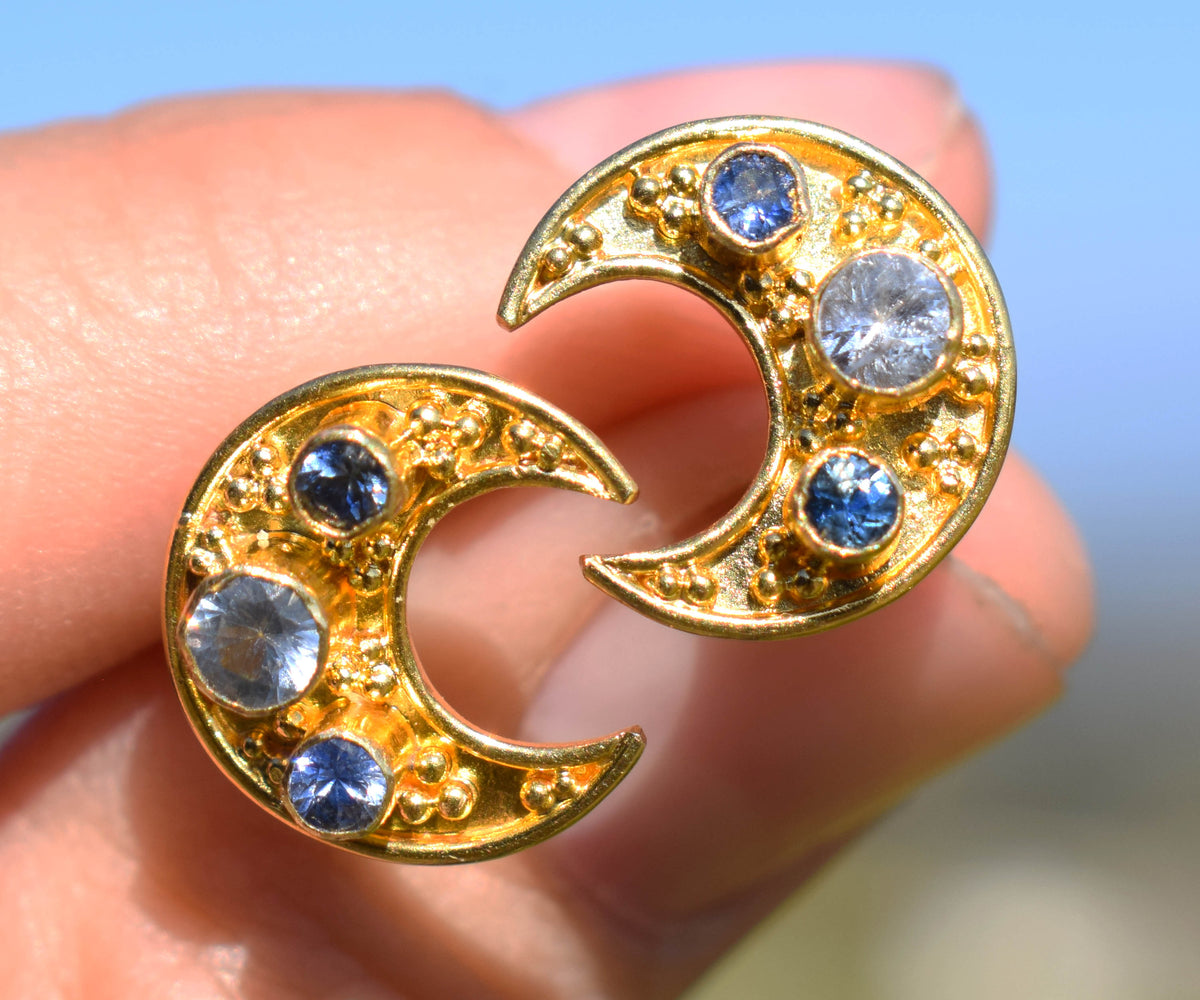 Aros Claro de Luna Zafiros