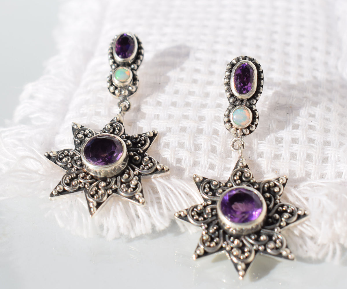 Aros Venus Amatistas