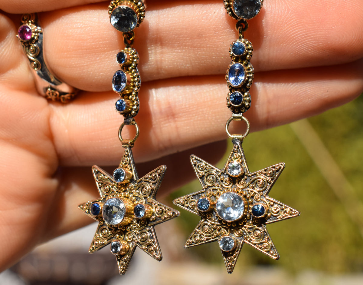 Aros Venus Aguamarinas