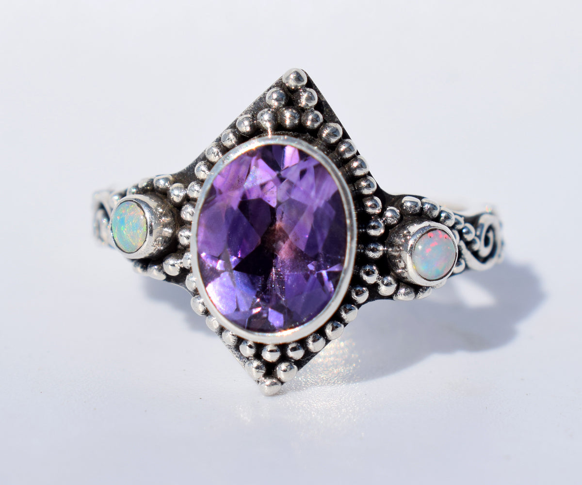 Anillo Big Roma Amatista Opalo