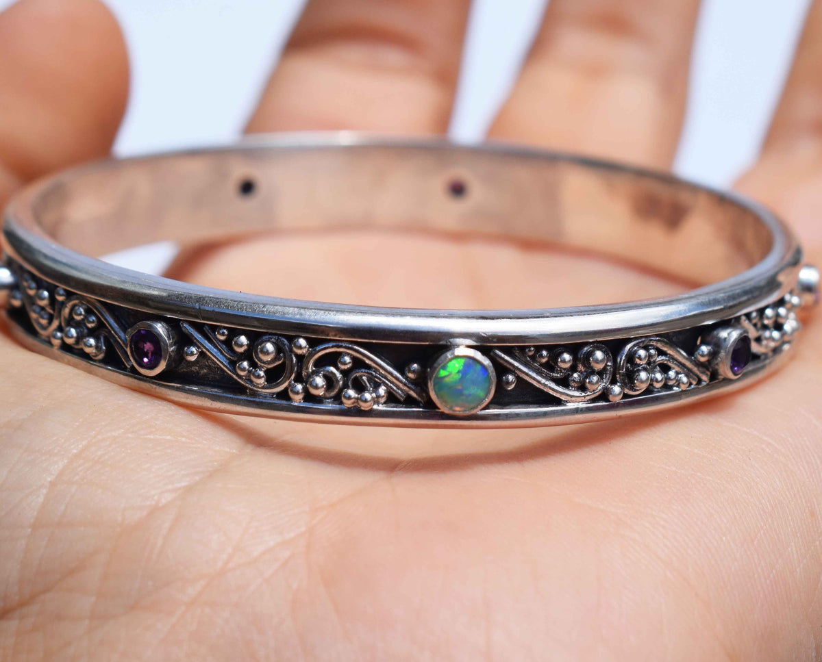 Pulsera  Basic Opalos Amatistas