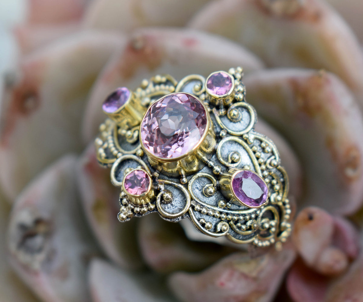 Anillo Kerala Malayan Garnet