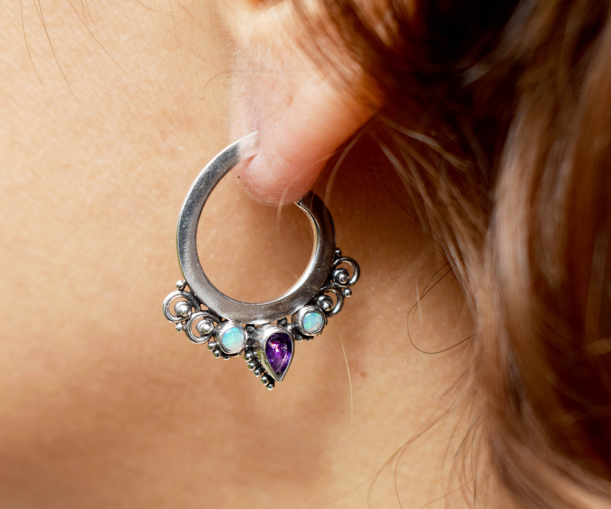 Argollas Basic Amatista