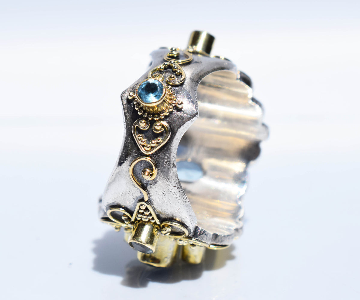 Anillo Sultan Aguamarina