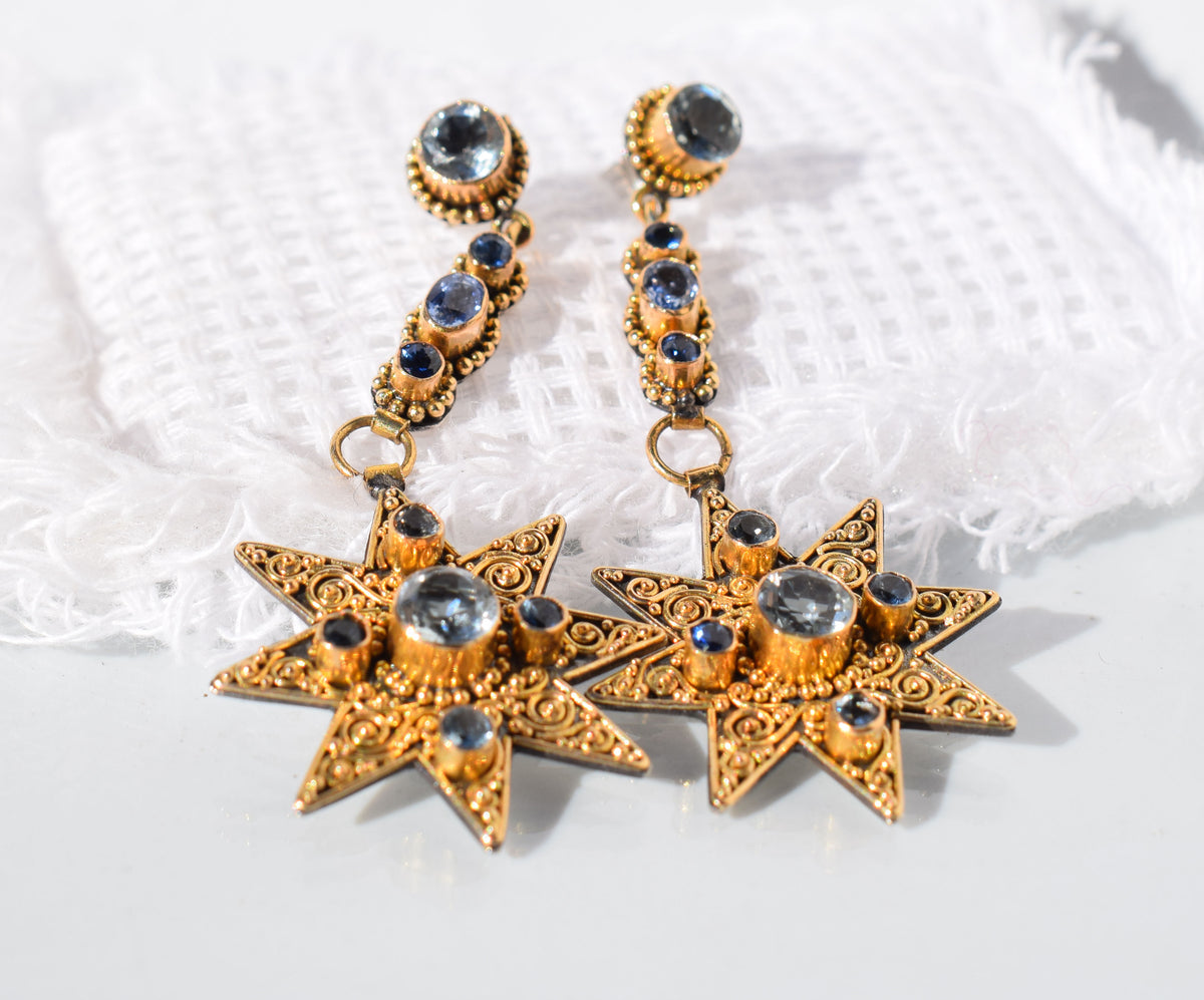 Aros Venus Aguamarinas