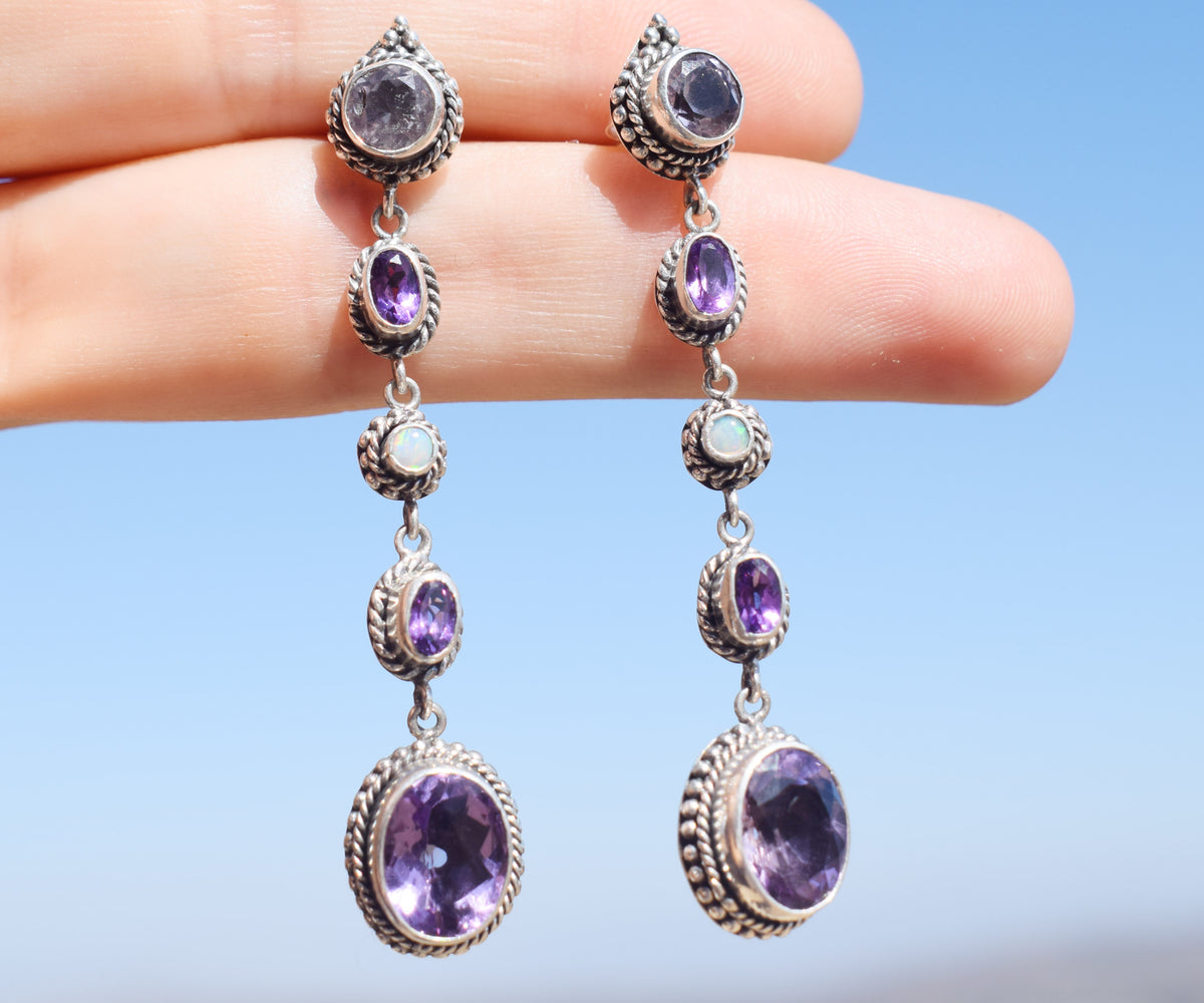 Aros Cascada Amatista