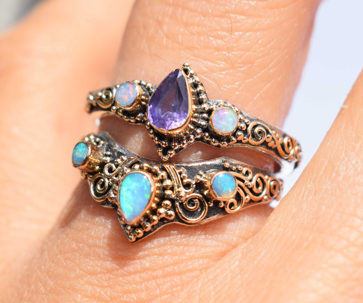 Anillo Roma Zafiro Rosado