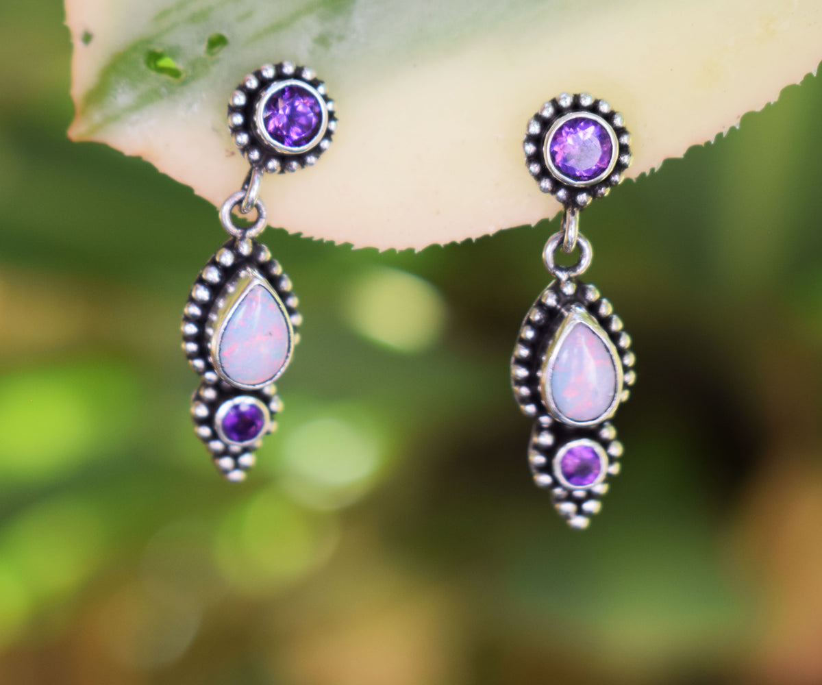 Aros Roma Opalos y Amatistas