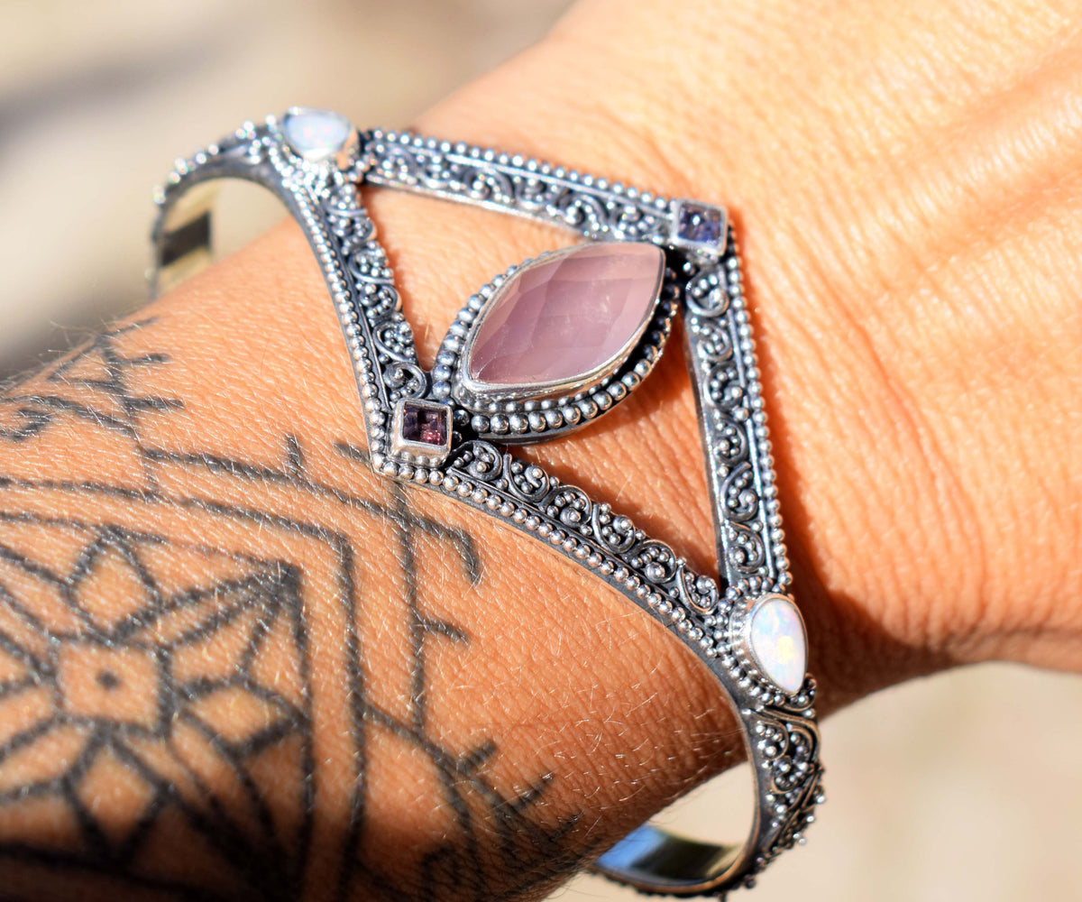 Pulsera Tantra Cuarzo rosa