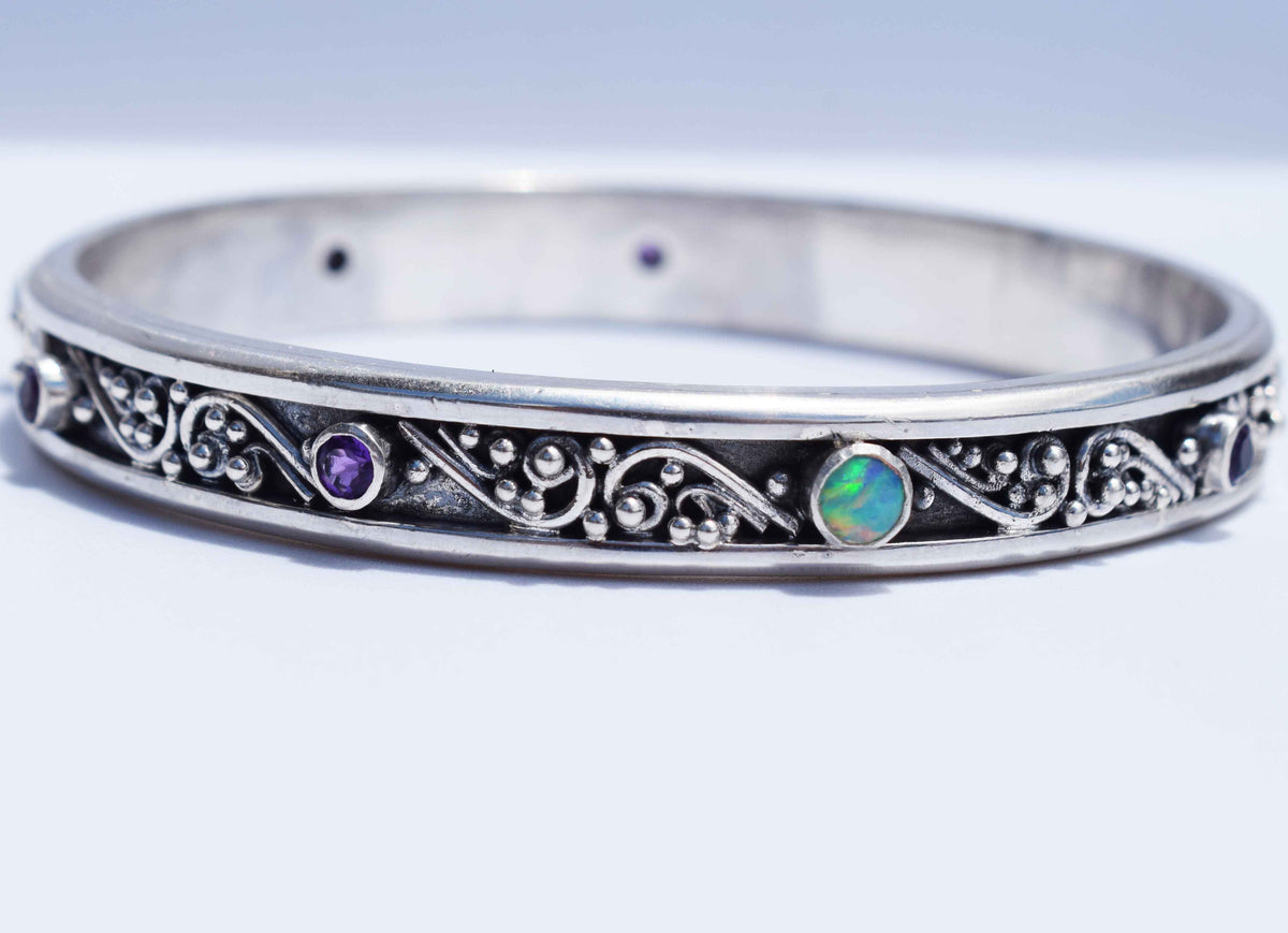 Pulsera  Basic Opalos Amatistas