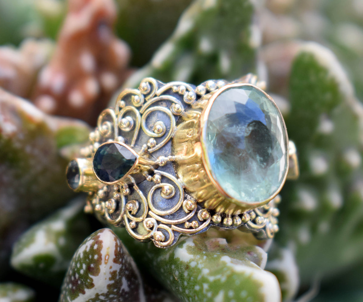 Anillo Atma Aguamarina