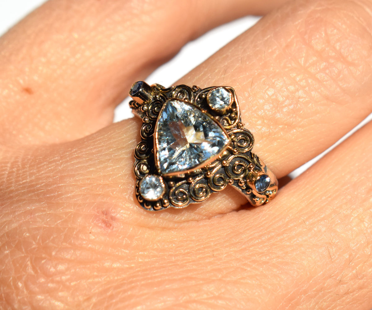 Anillo Totem Aguamarina