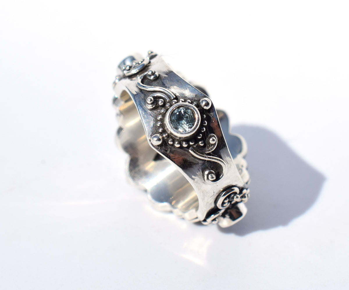 Anillo Ajna Aguamarina