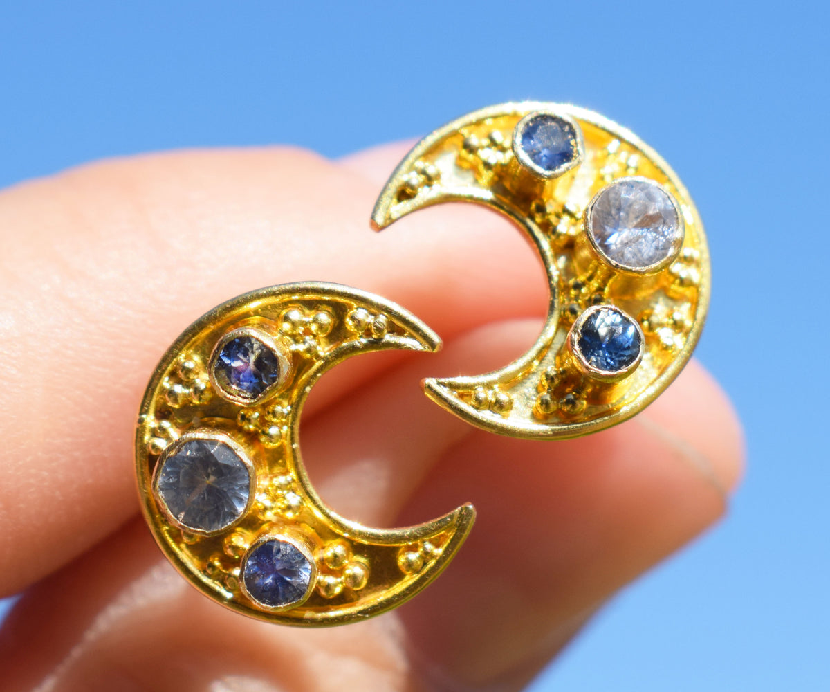 Aros Claro de Luna Zafiros