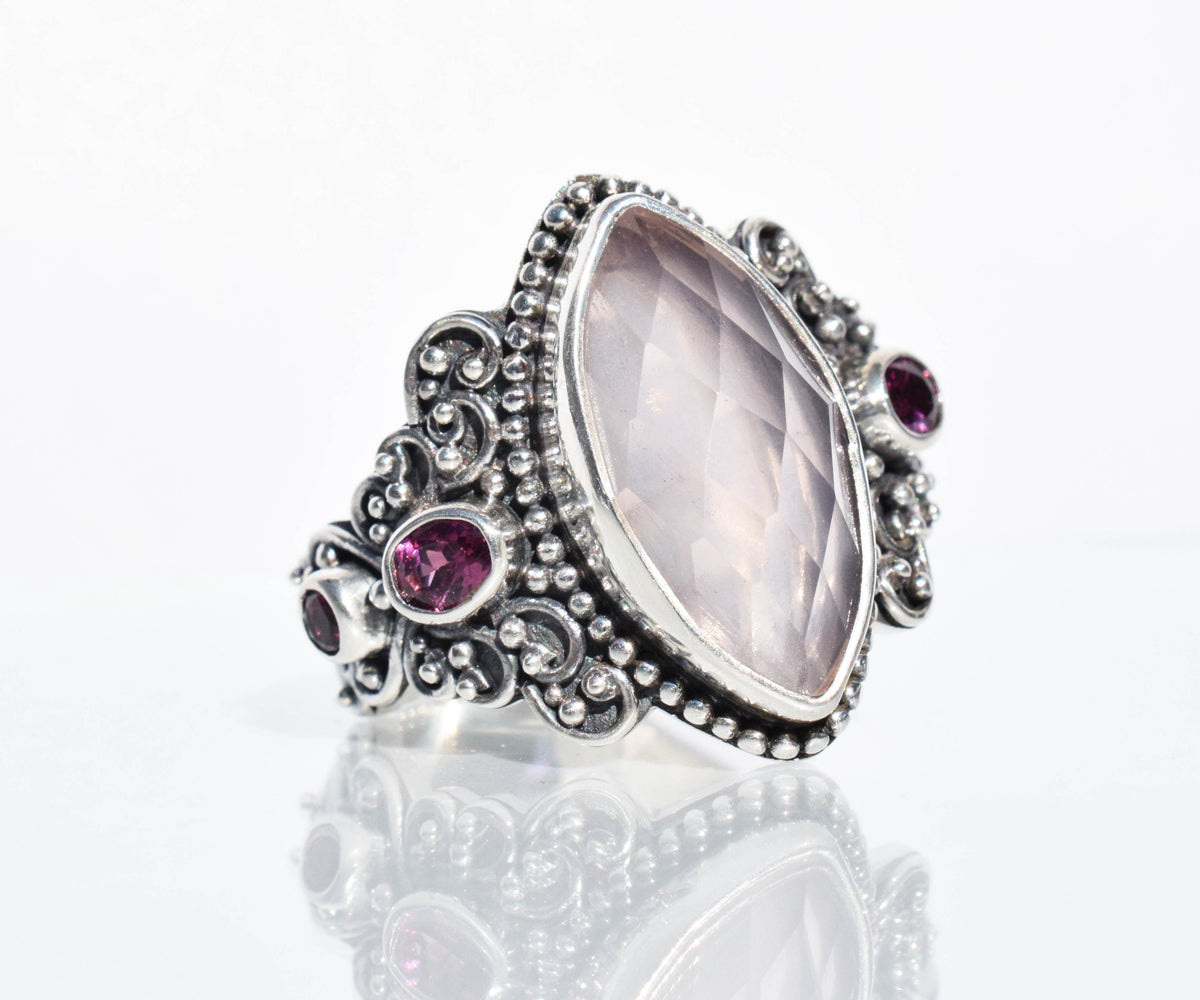 Anillo Ajna Cuarzo Rosa