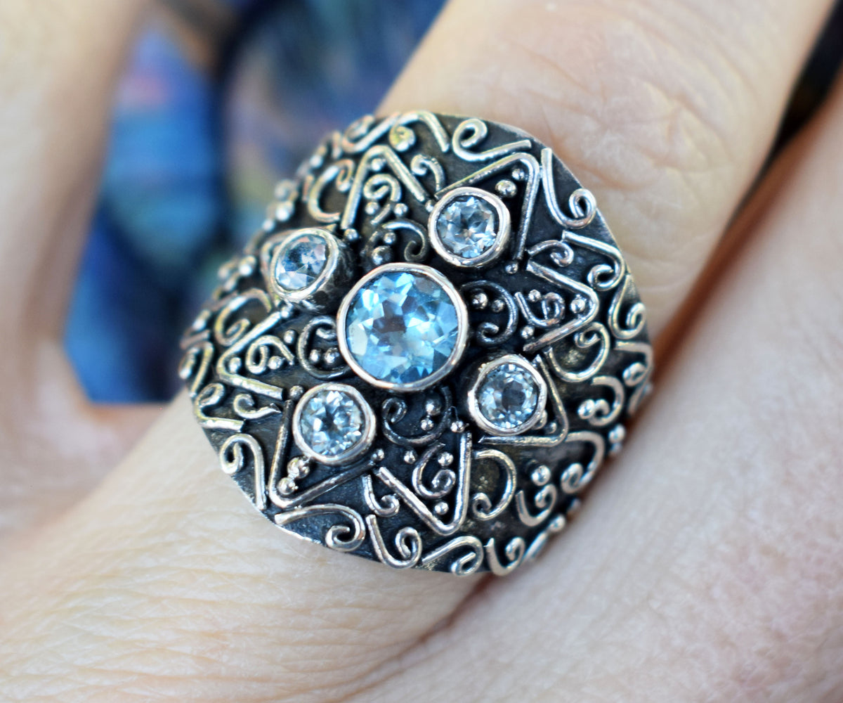 Anillo Venus Topacios