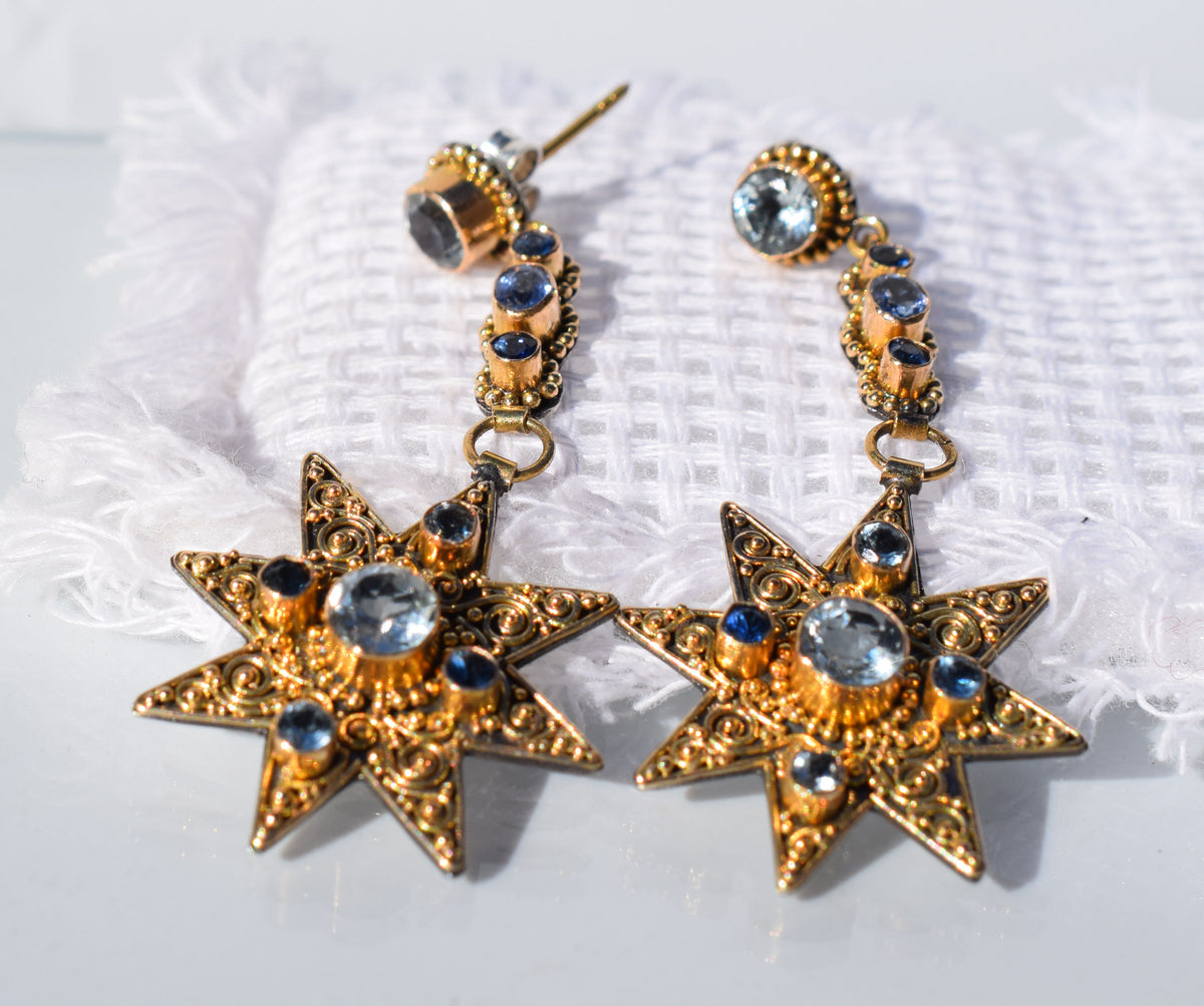 Aros Venus Aguamarinas