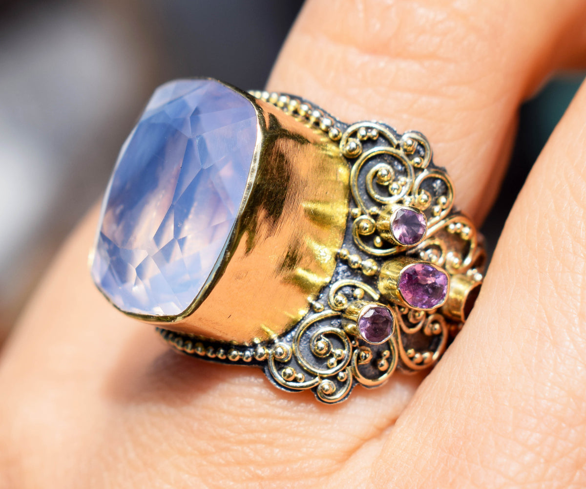 Anillo Sultan Amatista perla