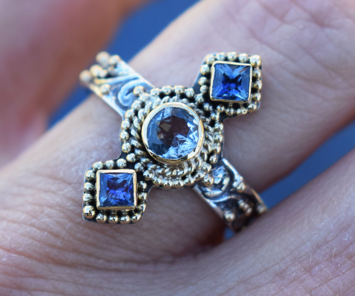 Anillo Orión Aguamarina