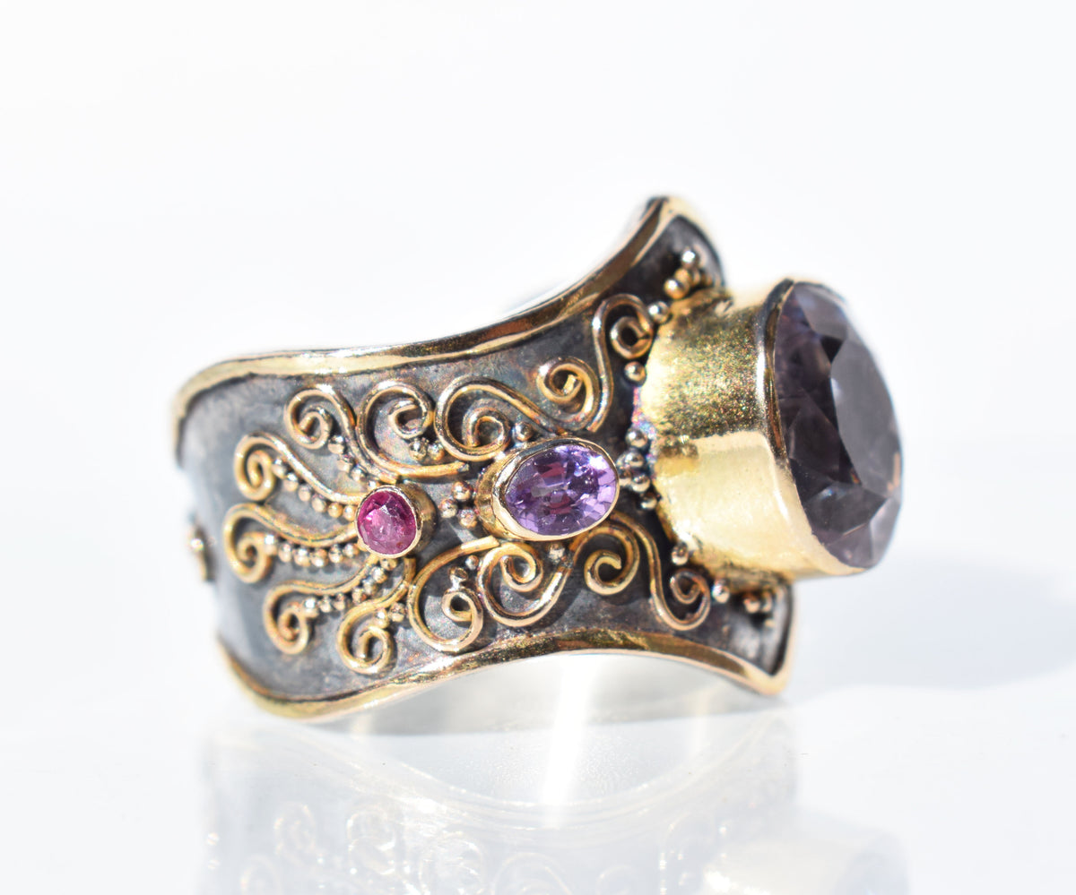 Anillo Makara Kunzita