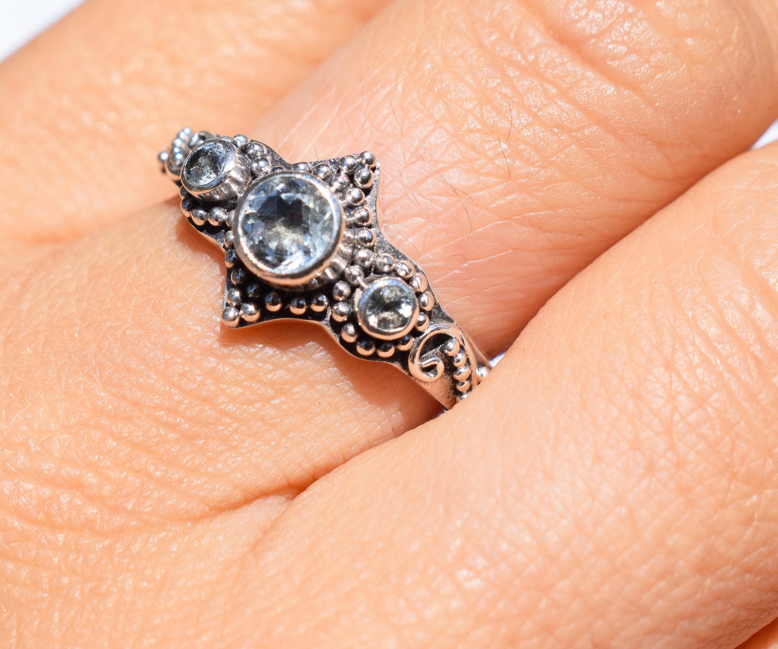 Anillo Roma Aguamarinas