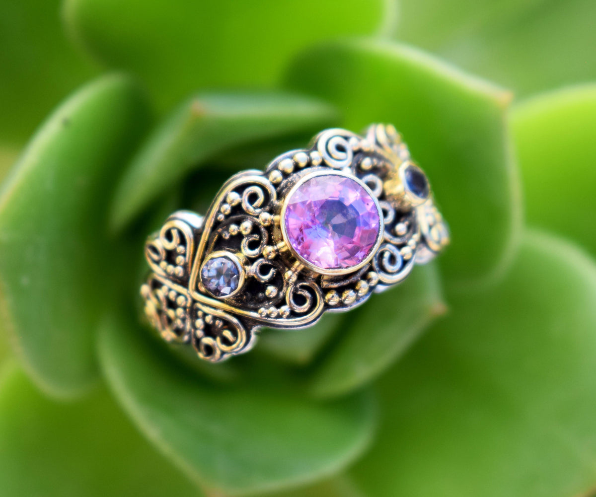 Anillo Alma Zafiro Rosa