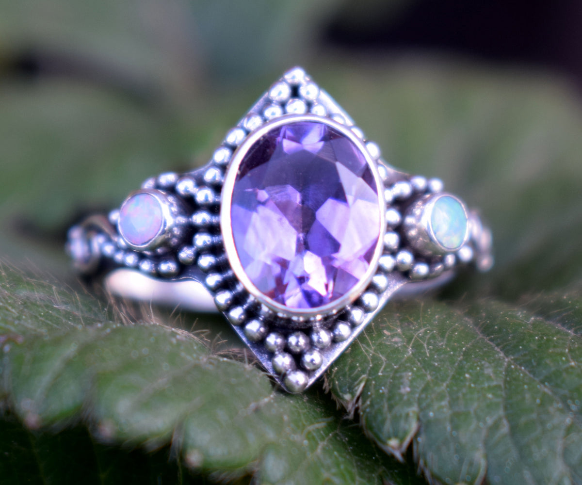 Anillo Big Roma Amatista Opalo