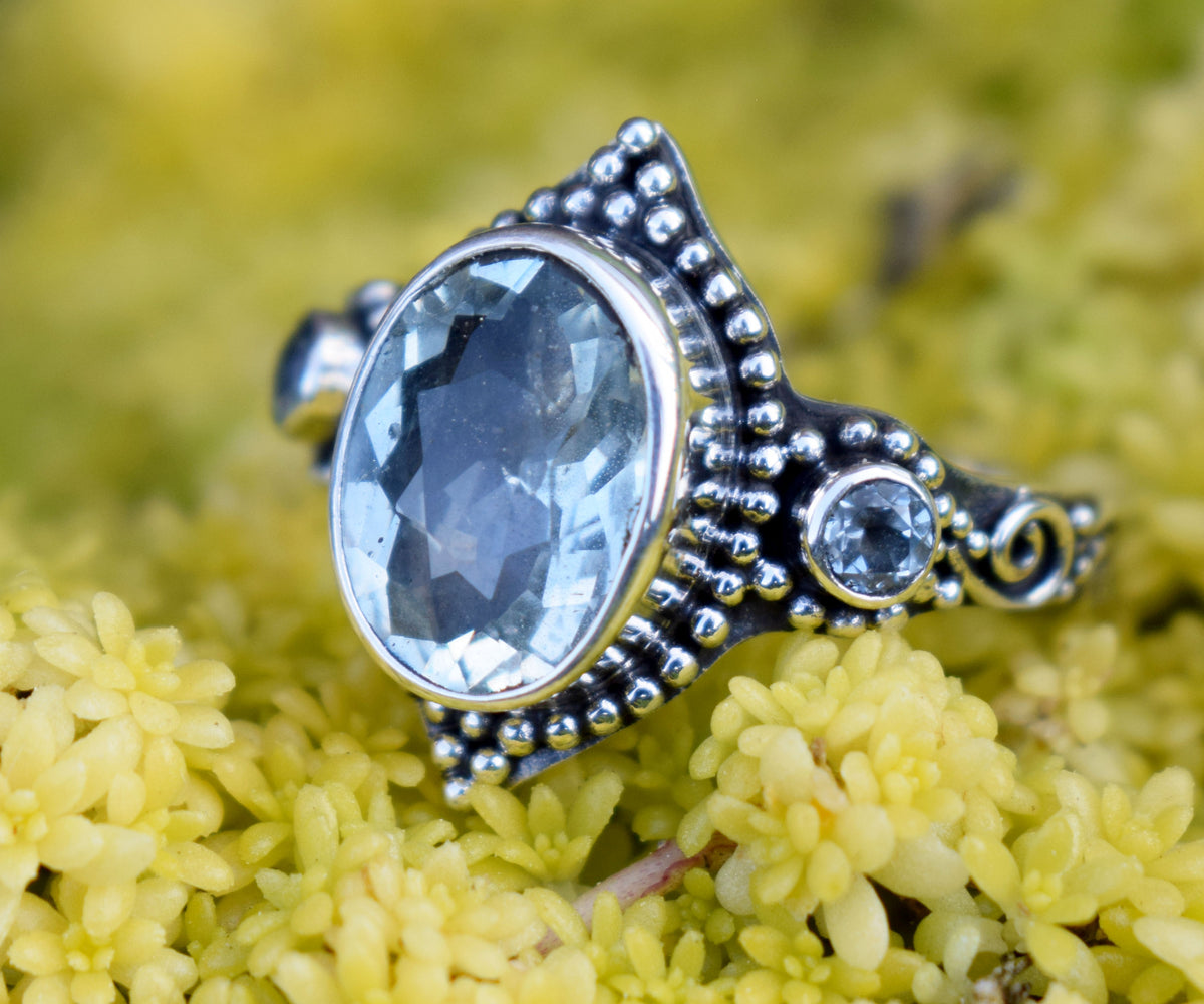 Anillo Big Roma Aguamarina