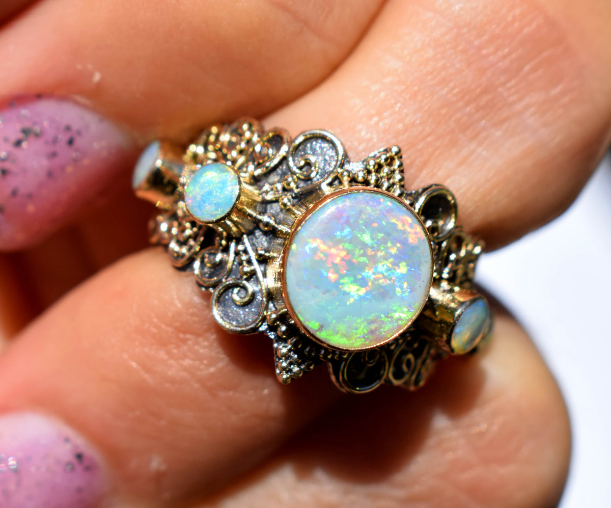 Anillo Ocean Ópalos