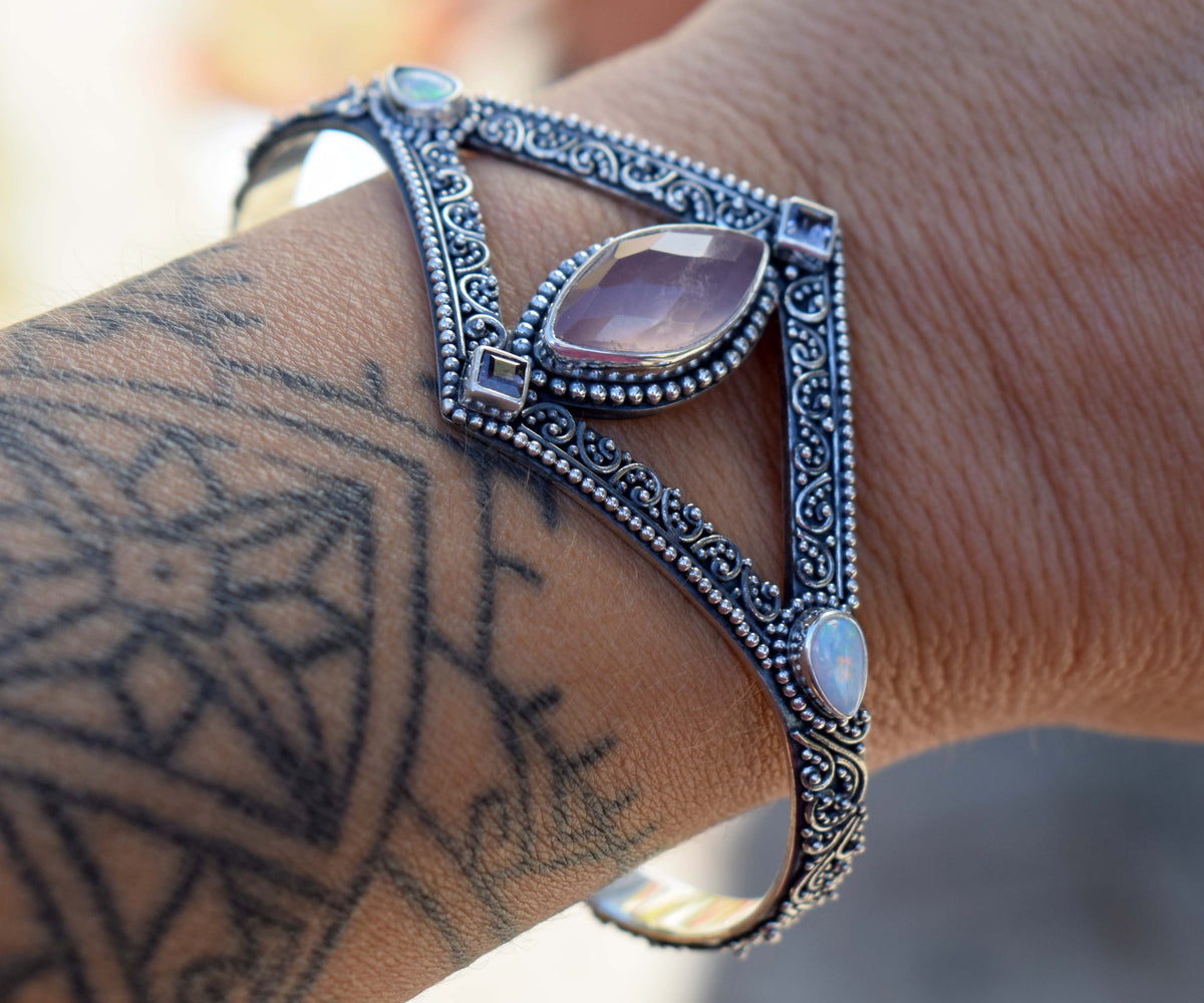 Pulsera Tantra Cuarzo rosa