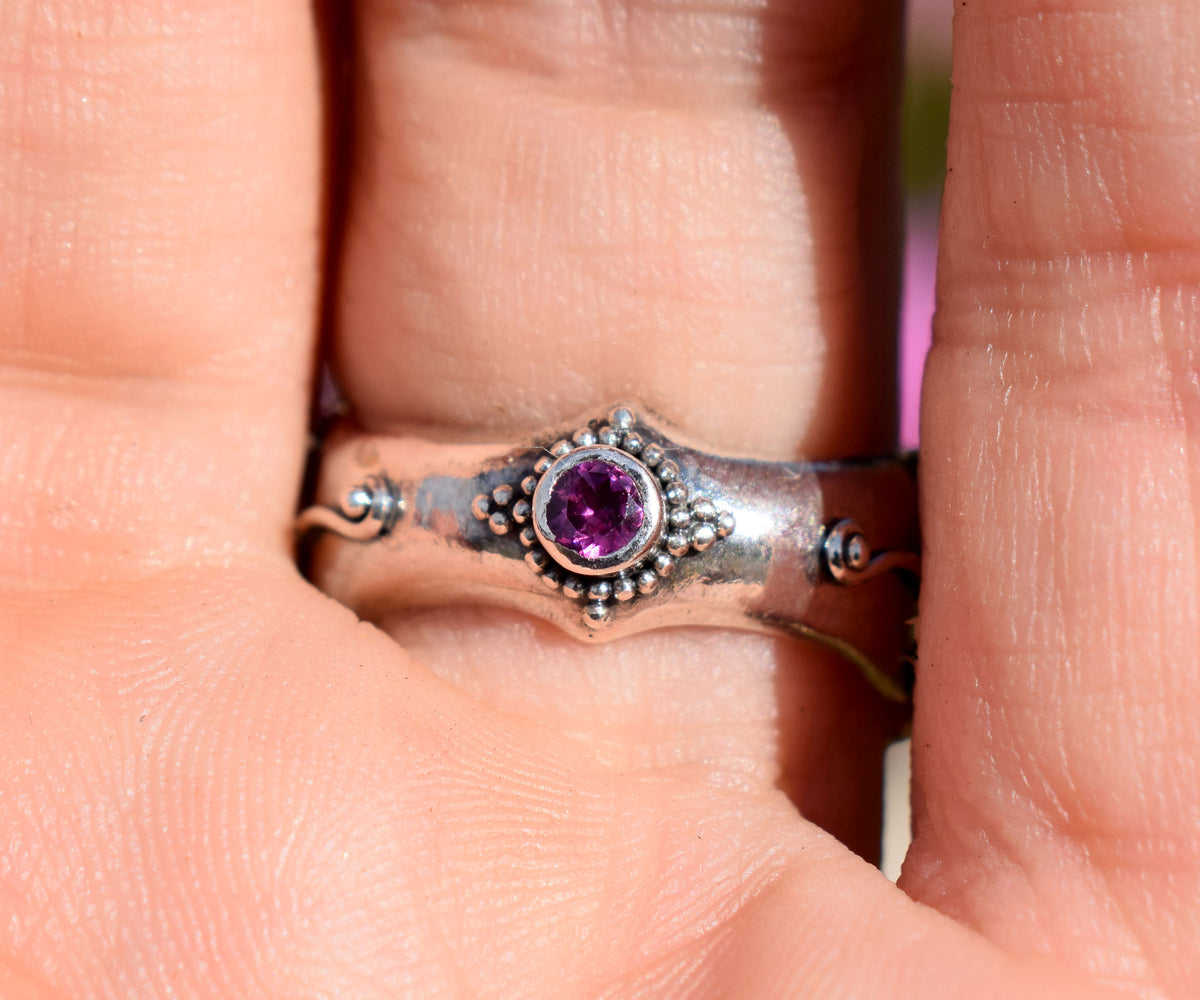 Anillo Lotus Rodolita Opalo