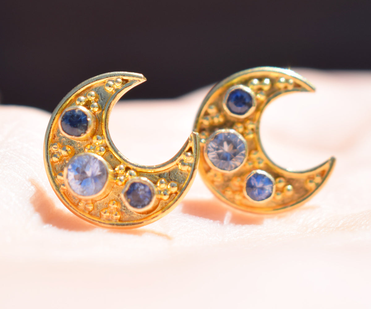 Aros Claro de Luna Zafiros