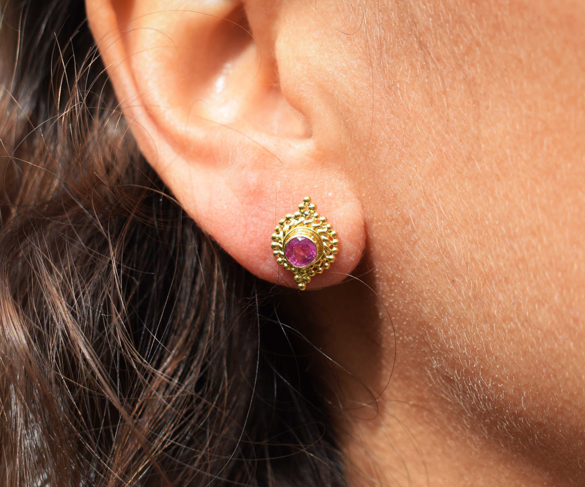 Aros Basic Zafiro Rosado