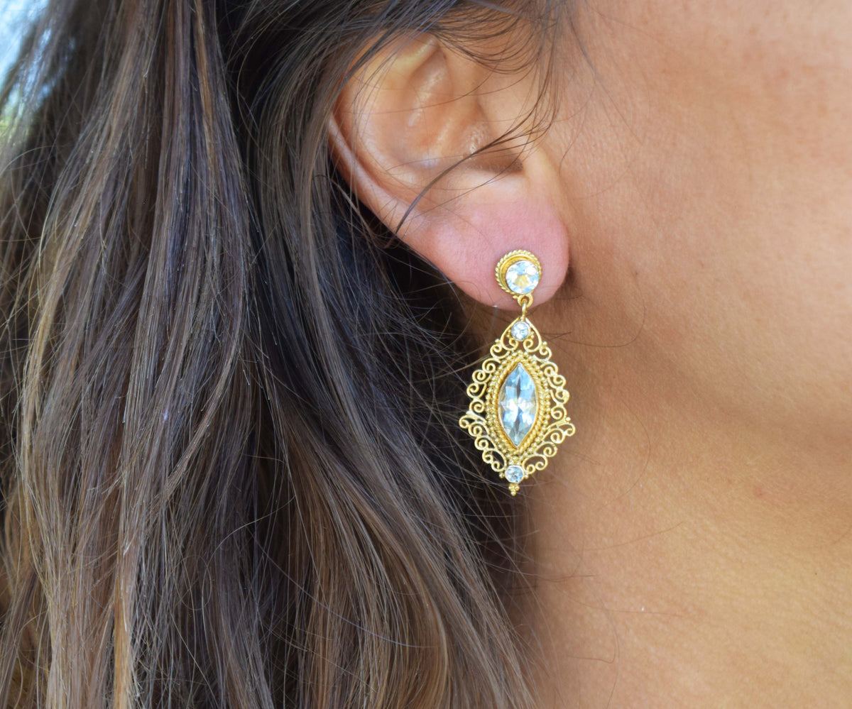 Aros Gold Jaipur Aguamarina