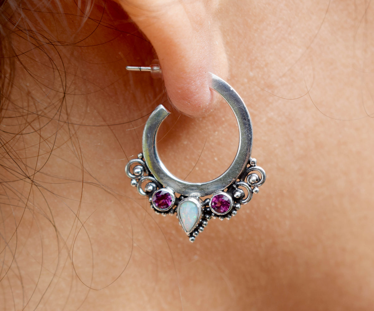 Argollas Basic Opalo Rodolita