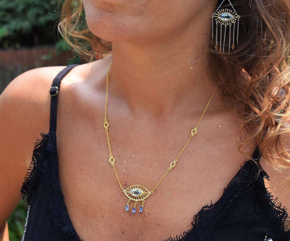 Collar Helix Aguamarina