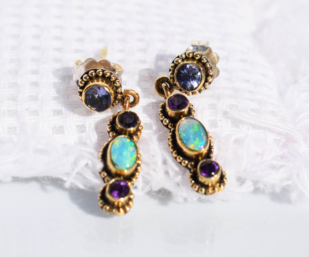 Aros Roma Opalos y Amatistas