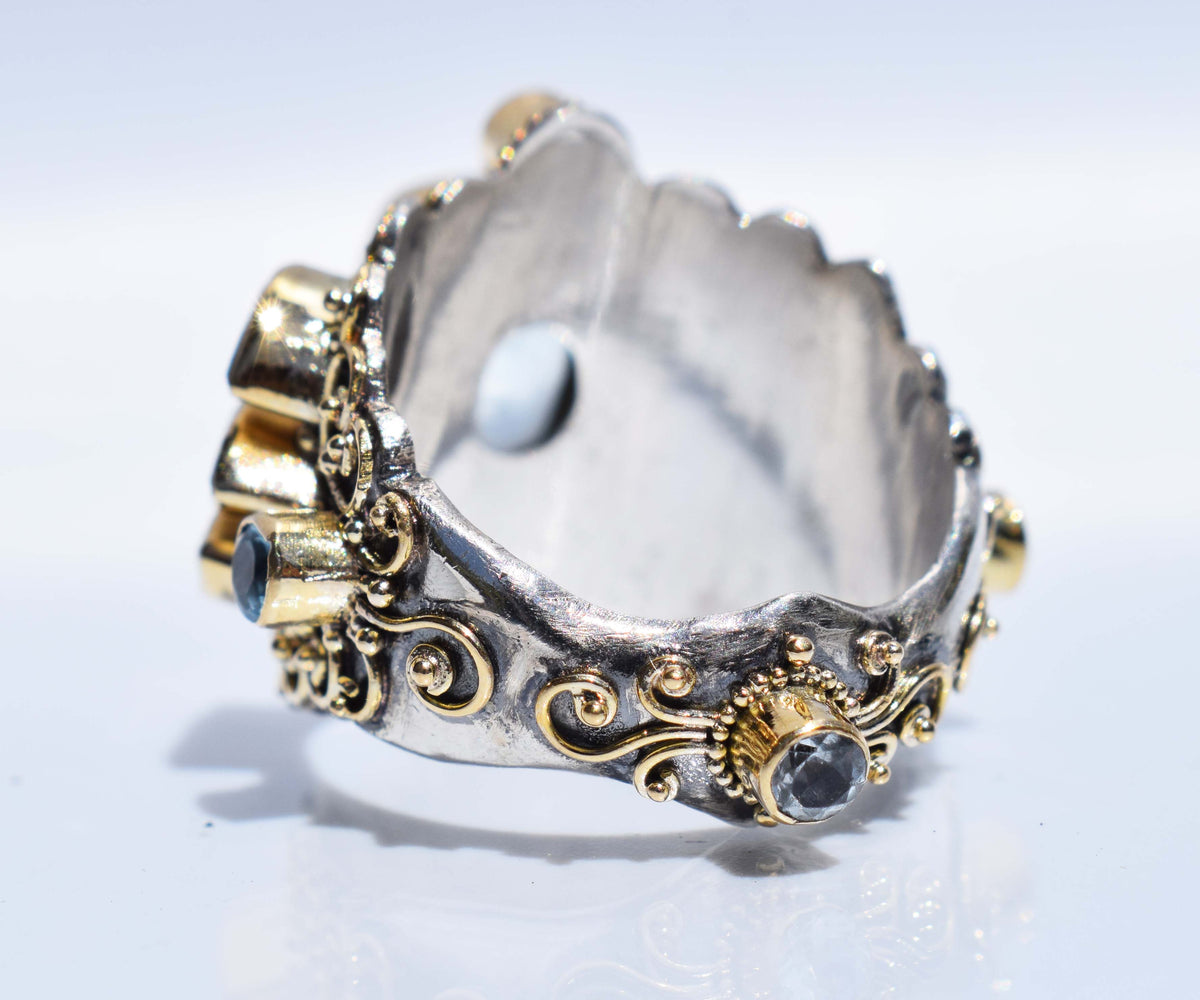 Anillo Forest Aguamarina